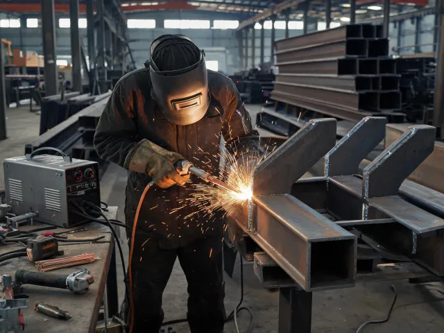Construction steel welding